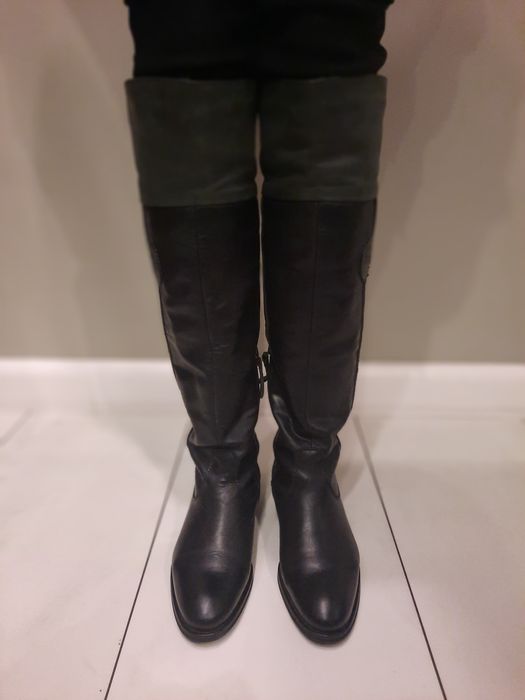 Kozaki damskie Tommy Hilfiger skóra naturalna