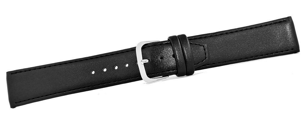 pasek do zegarka classic - skóra 22 mm 4999-22xxl-1s czarny
