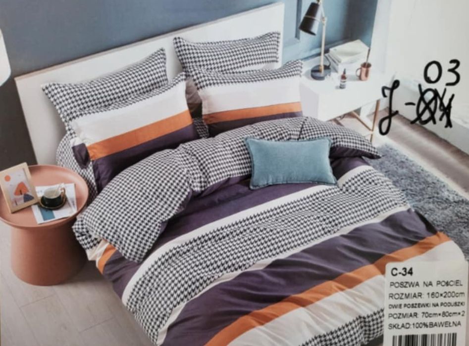 Cudowne komplety pościeli 160x200 100% bawełna ekspresowa wysyłka