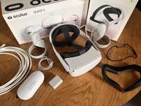 Oculus Meta Quest 2 + Quest 2 Elite Strap with battery +dodatki zestaw