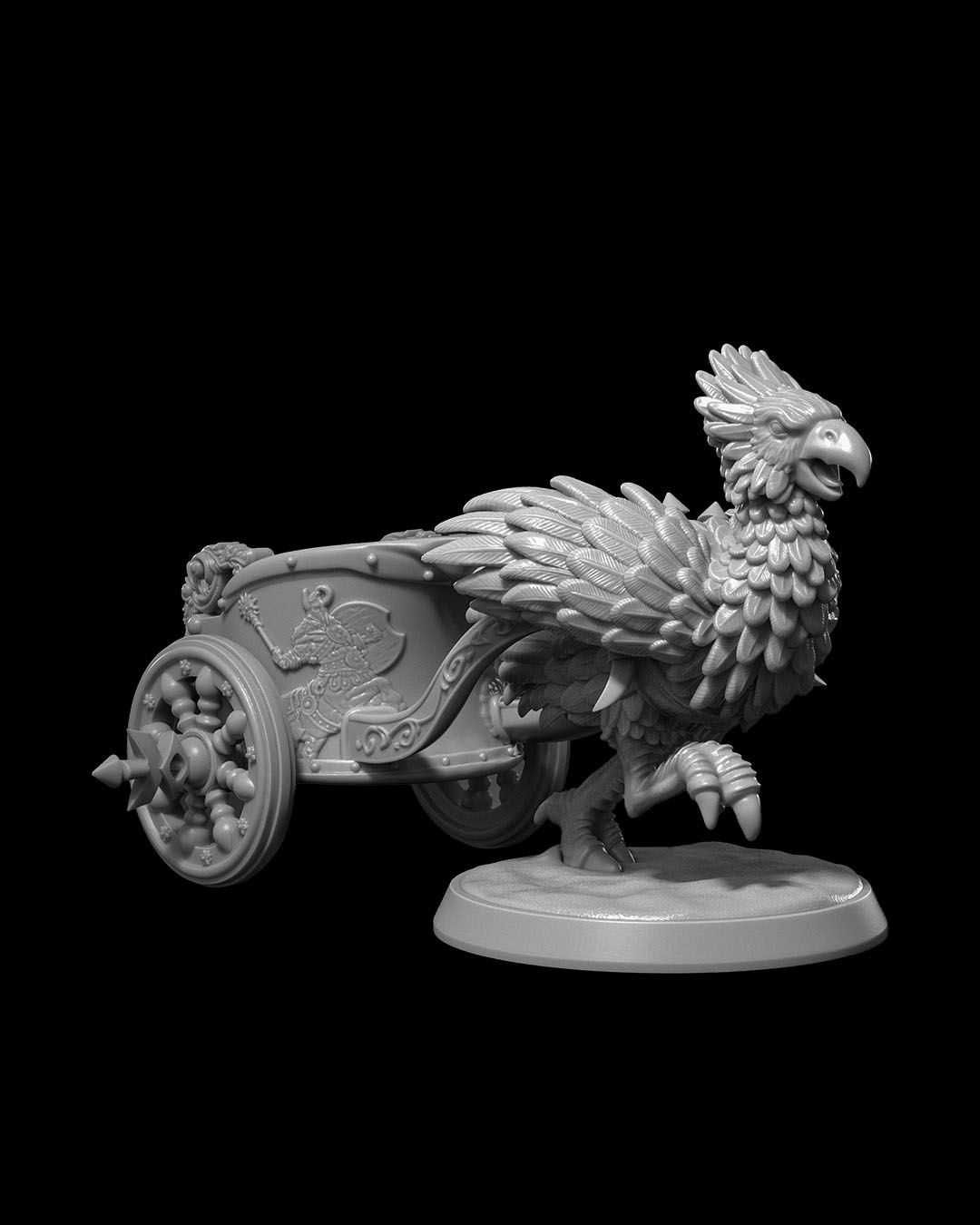 Rydwan wojenny figurka 32mm 14K zgodna z DnD RPG Pathfinder Warhamm.