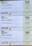 3 bilhetes  para o CELTIC- coliseu dia 2 deste mês-motivo operação
