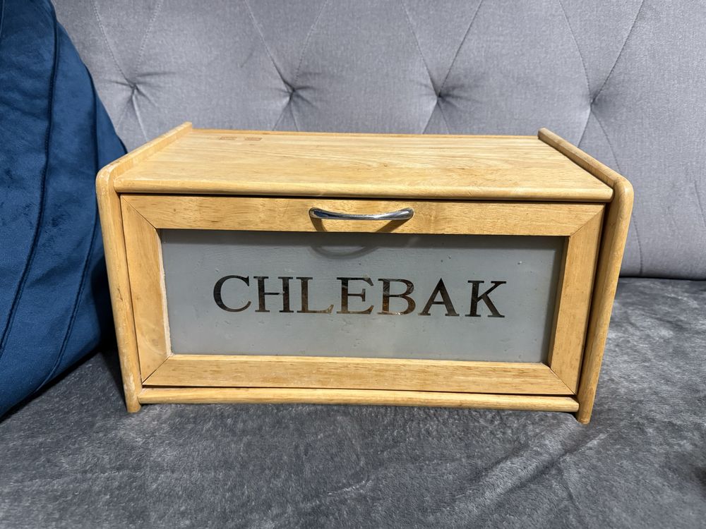 Chlebak drewniany 38x19x22