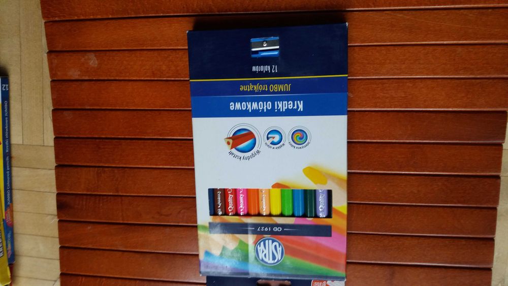 Kredki 12 kolorów ołówkowe Jumbo