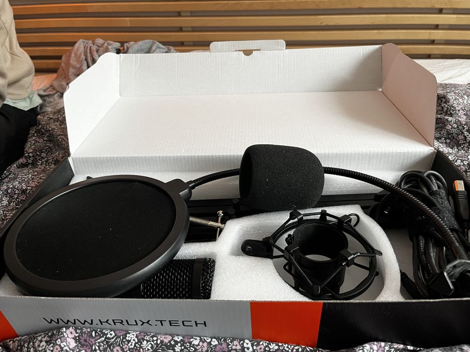 Mirkofon studyjny, gaming, streaming, podcast krux edis 1000