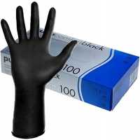 Rękawiczki nitrylowe czarne roz.S/M/L bardzo mocne Faktura