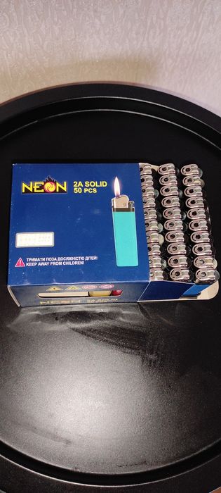 Запальнички NEON 2A SOLID (5 пачок)