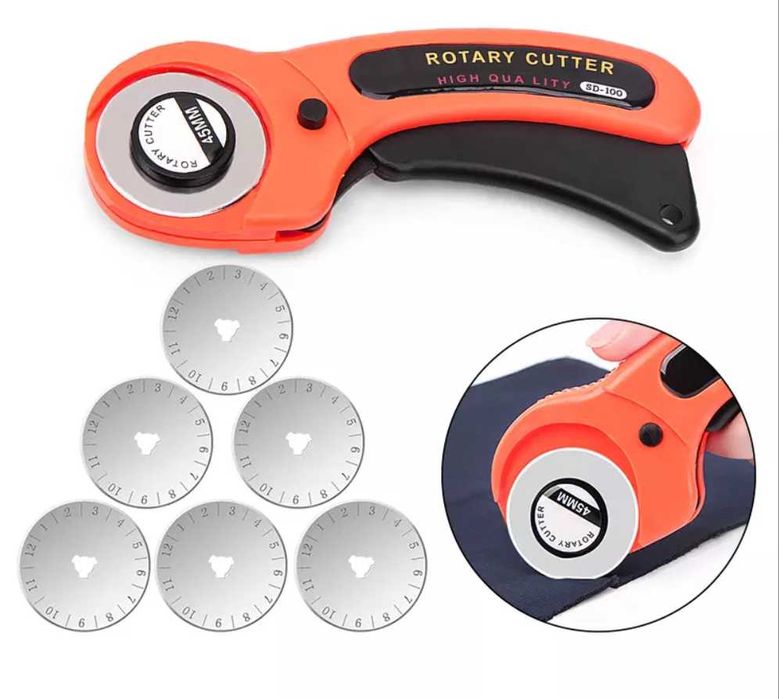 Лезвия 45мм 5 штук для дискового роликового ножа 45мм