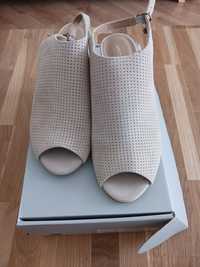 Sandały Wojas nowe ażurowe skórzane welur eleganckie 38