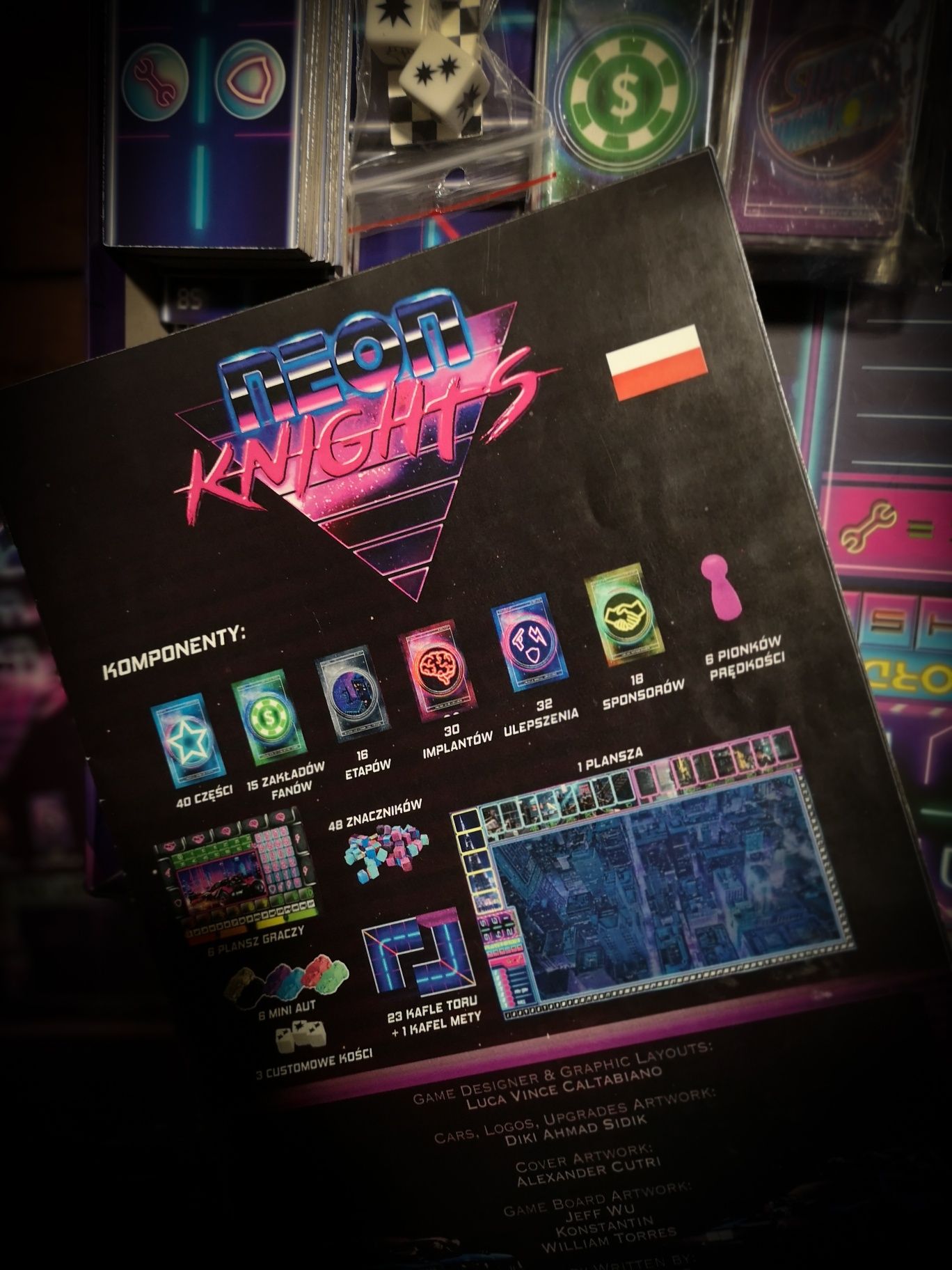 Neon Knights 2086 gra planszowa