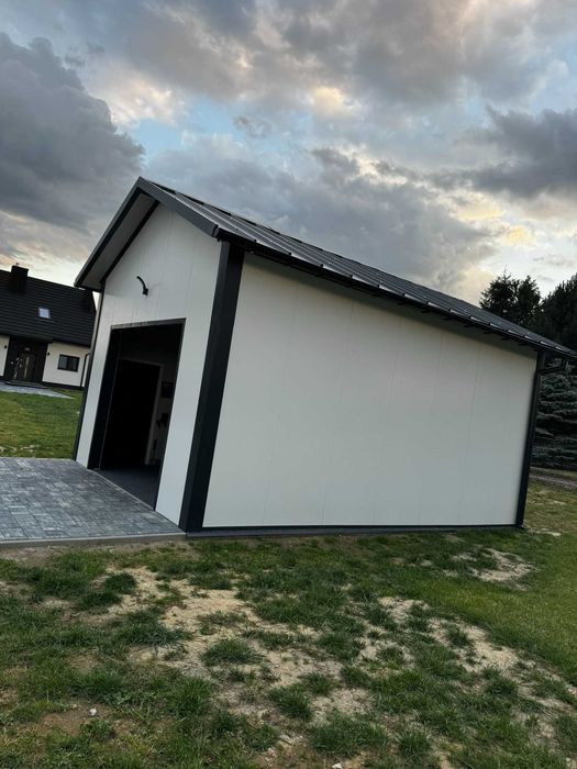 Garaż Na Gotowo Konstrukcja Płyty Warstwowe 5x7x4m 35m2 PRODUCENT