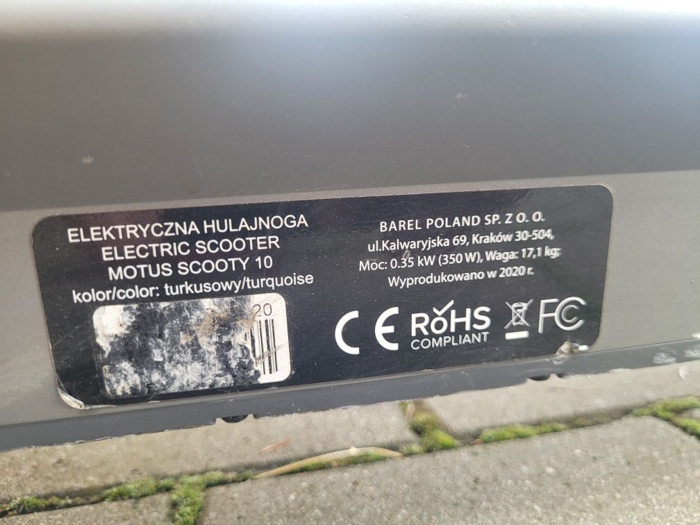 Hulajnogi elektryczna Motus Scooty 10