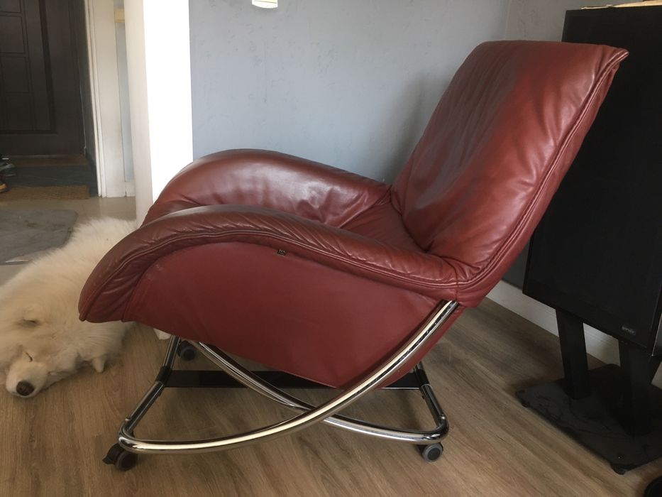 Robert Haussmann WK Mobel rocking chair fotel bujany vintage design 80