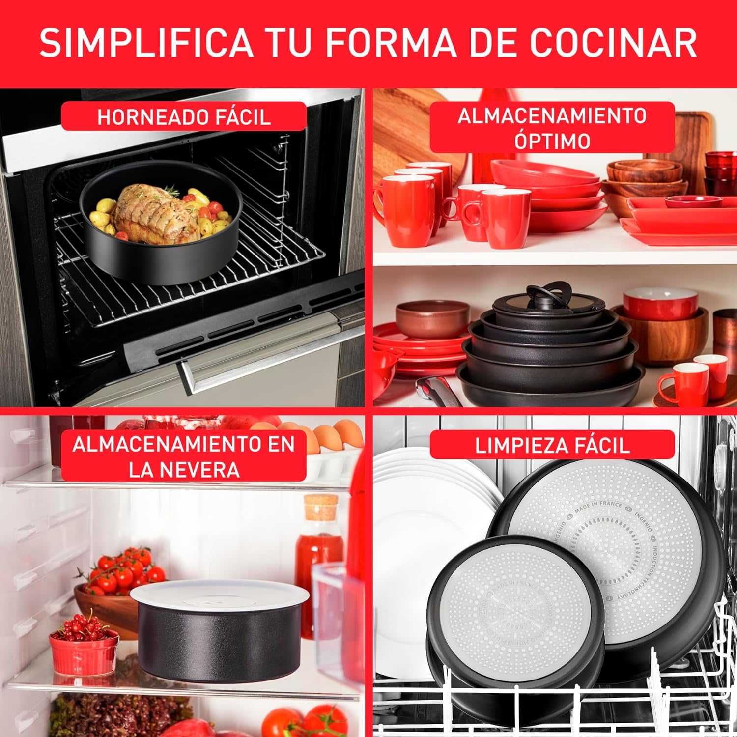 Trem de Cozinha Tefal Ingenio (2Frigideiras + 1 pega)