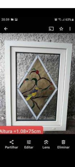 Porta de sacada de abrir com vidro duplo