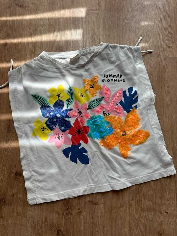 Szeroka koszulka dziewczęca r. 116