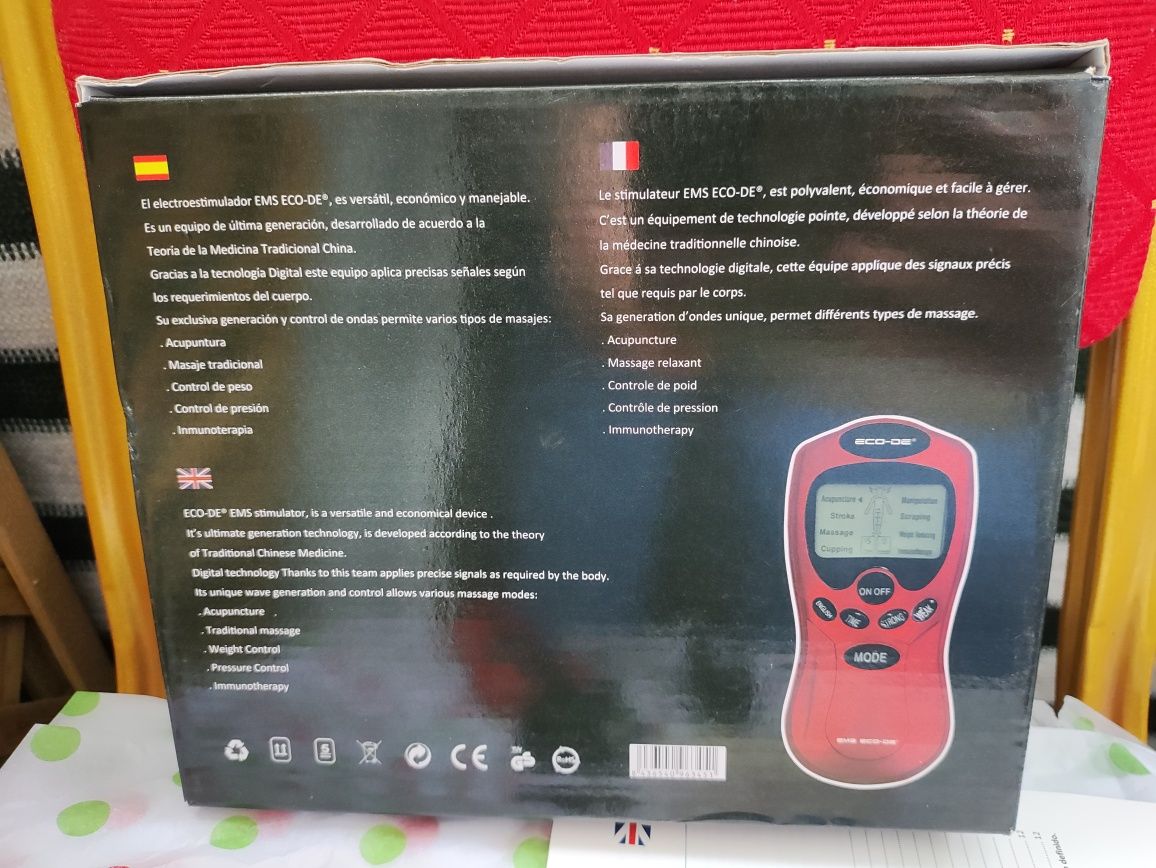 Masażer Elektrostymulator mięśni Cellulit ECO-306 EMS przenośny tens