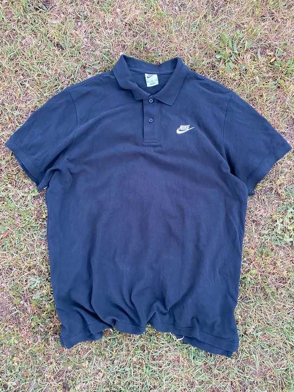 Koszulka męska Polo Nike czarny XL swoosh haft logo streetwear