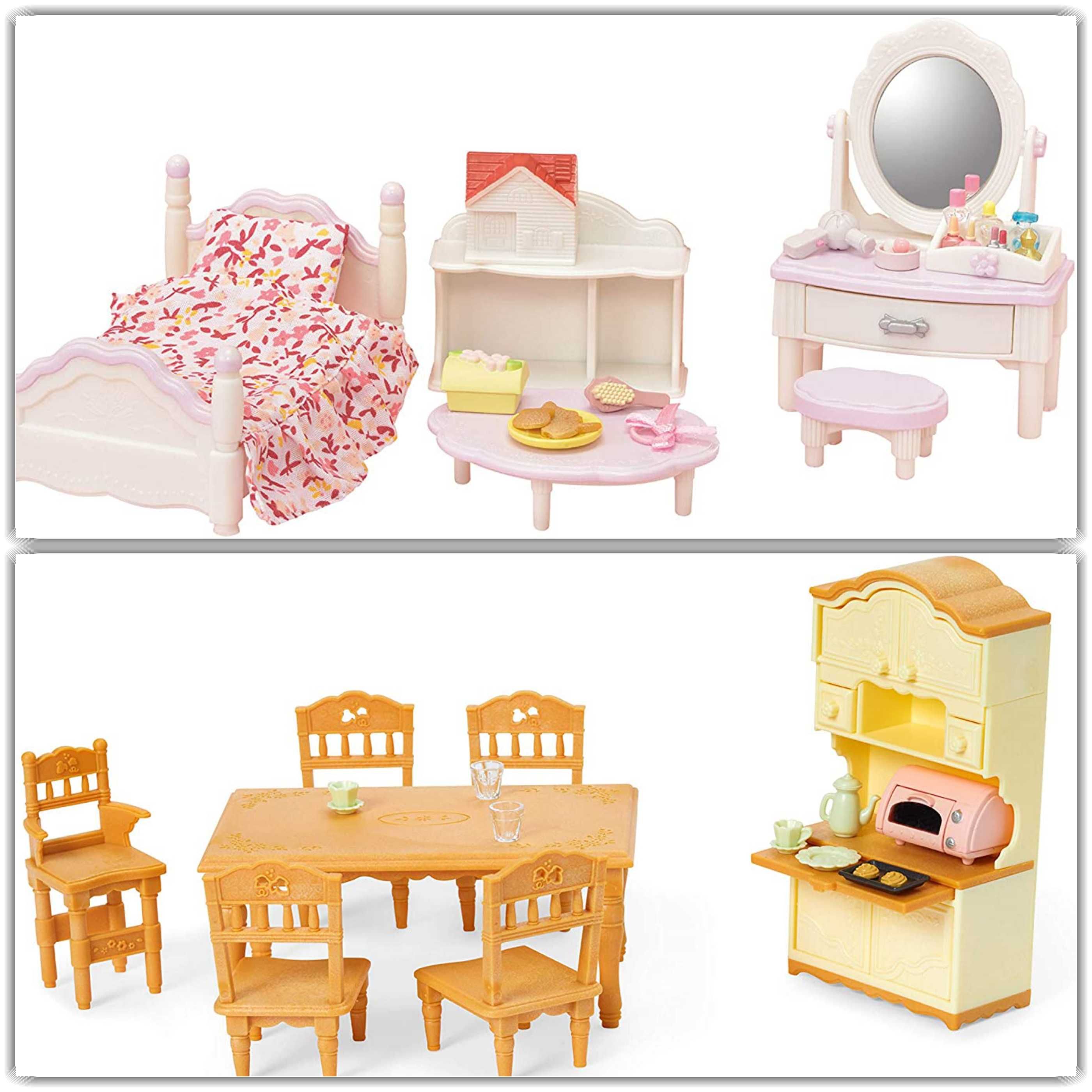 Мебель для кроликов Спальня и Столовая Sylvanian Families Оригинал