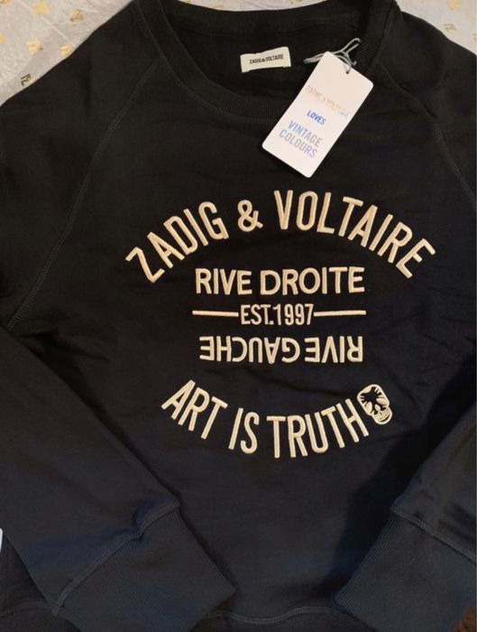 Bluza Zadig&Voltaire czarna złoty haft L