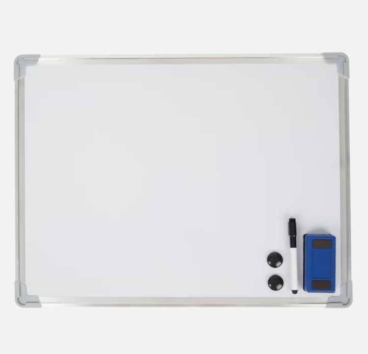 Biała tablica magnetyczna 45x60cm + akcesoria marker gąbka