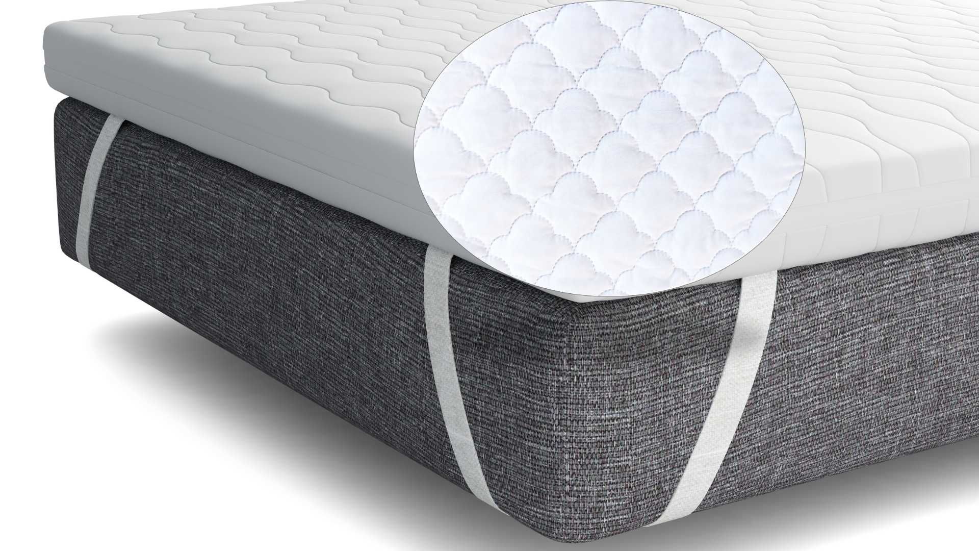 Pikowany ochraniacz na materac z gumami 90x200 KRAINA DOBREGO SNU