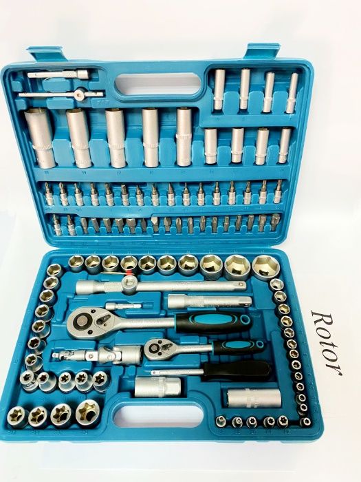 Набор головок ключей инструментов Euro Craft 108 элементов в кейсе