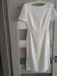 Kremowa elegancka sukienka H&M 34/XS komunia chrzciny