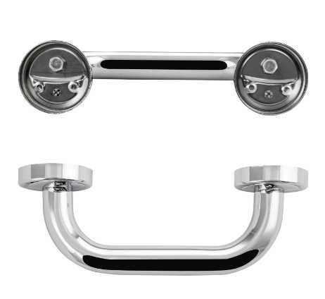 Поручень-ручка прямой хромированный, влагостойкий 50 см, 20 см