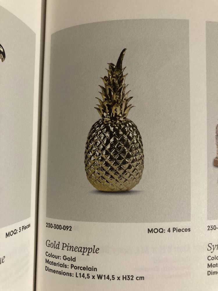 Pineaapple Ananas gold Pols Potten