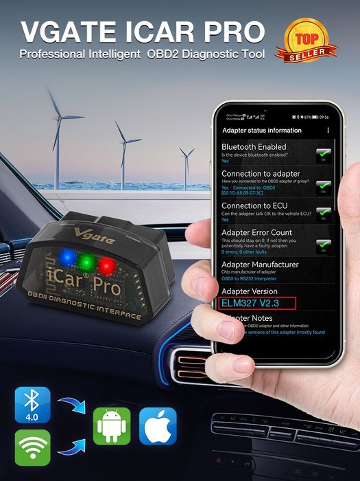OBD2 Vgate iCAR PRO interfejs diagnostyczny android Bluetooth