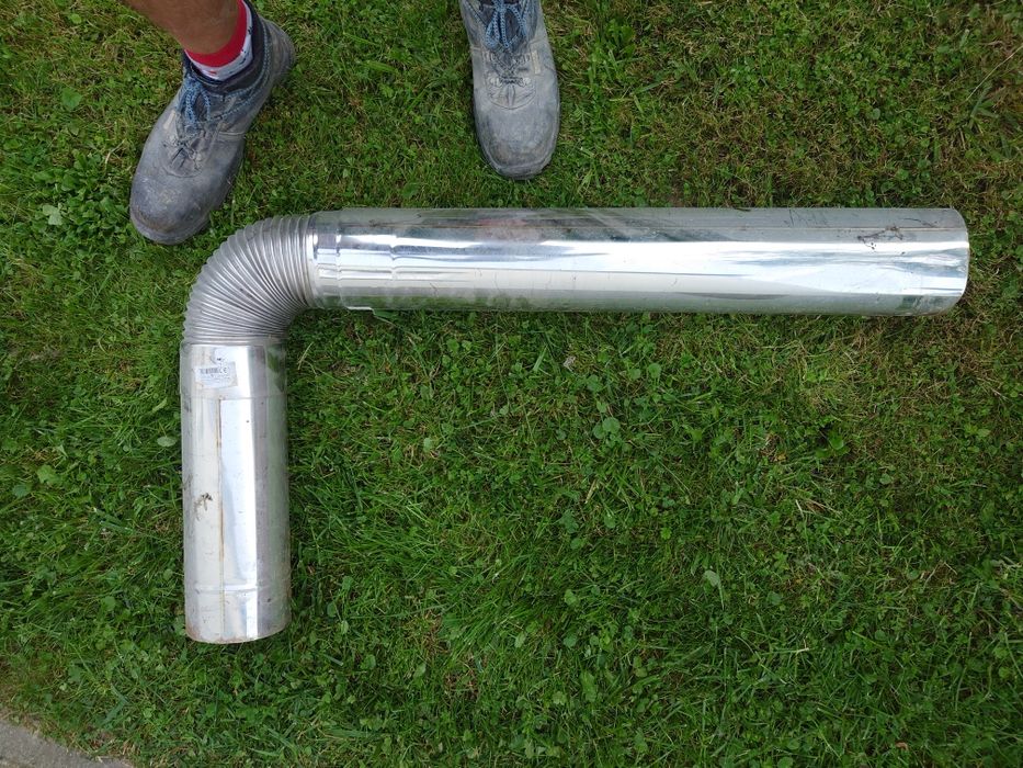 Kolano do komina 130mm średnicy stal kwasoodporna