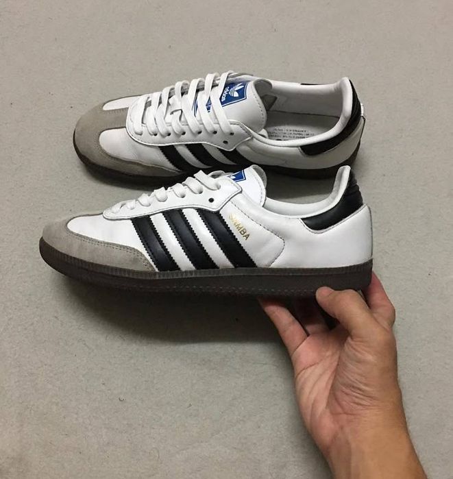 Adidas Samba Og White Black, жіночі кросівки Самби Білі, Тренд року