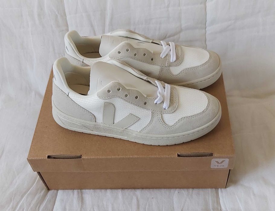 Ténis Veja V-10 B-Mesh White Natural Pierre, Tam. 37, Originais, Novos