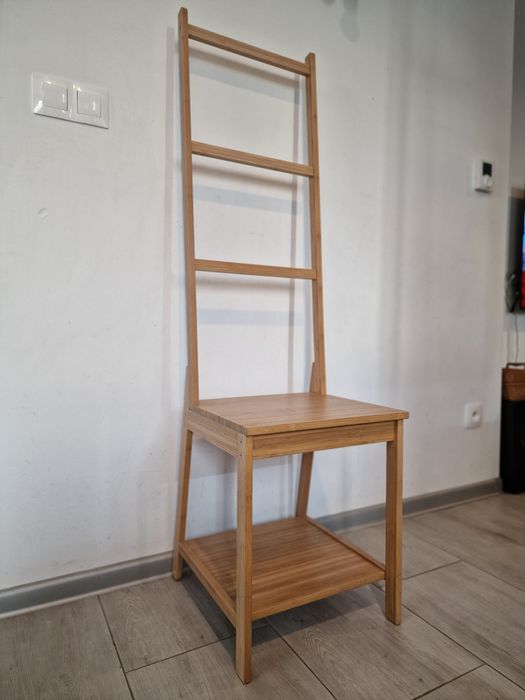 Krzesło z wieszakiem, stołek, bambus ikea Ragrund