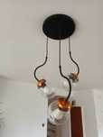 Lampa 3 punktowa, Luminex Natan Cooper  loft, czarno miedziana,