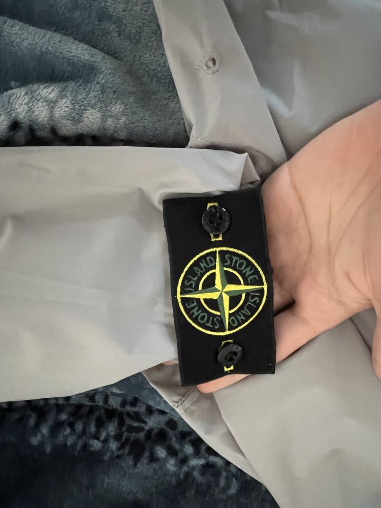 Stone Island windbreaker silver