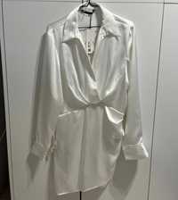 Sukienka Biała satynowa Zara XL