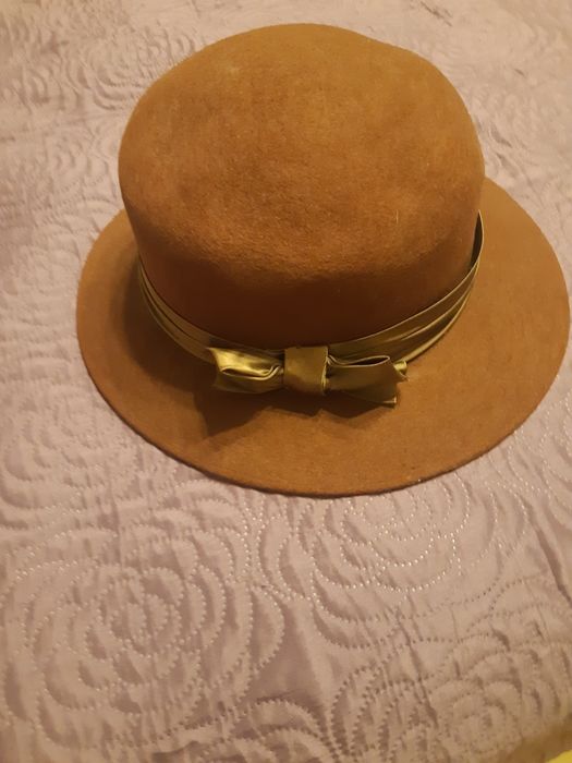 Kapelusz brąz damski