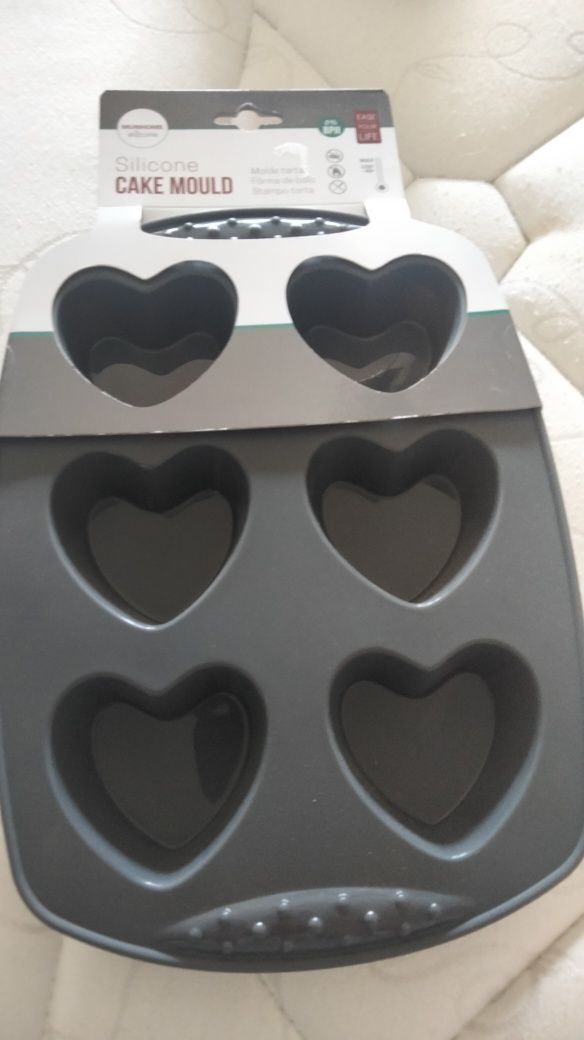 Forma silicone (corações)