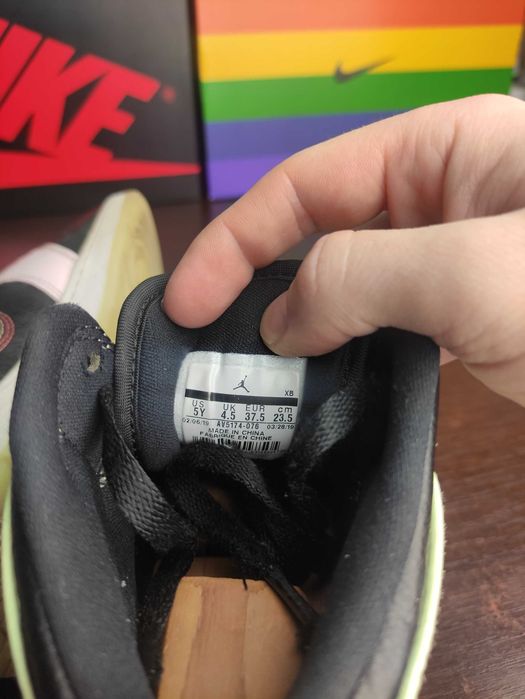 uty Nike Air Jordan 1 Mid Se 37.5 EU 23.5 cm Glow in the dark aj1