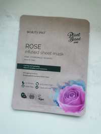 Beauty pro plant based Rose infused sheet maska przeciwstarzeniowa