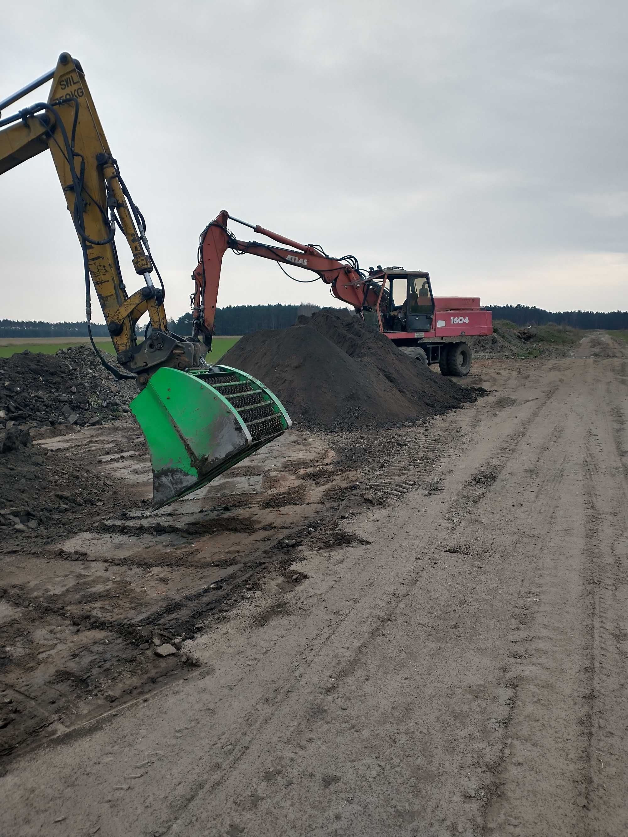 Ziemia ogrodowa, humus, torf , przesiewanie