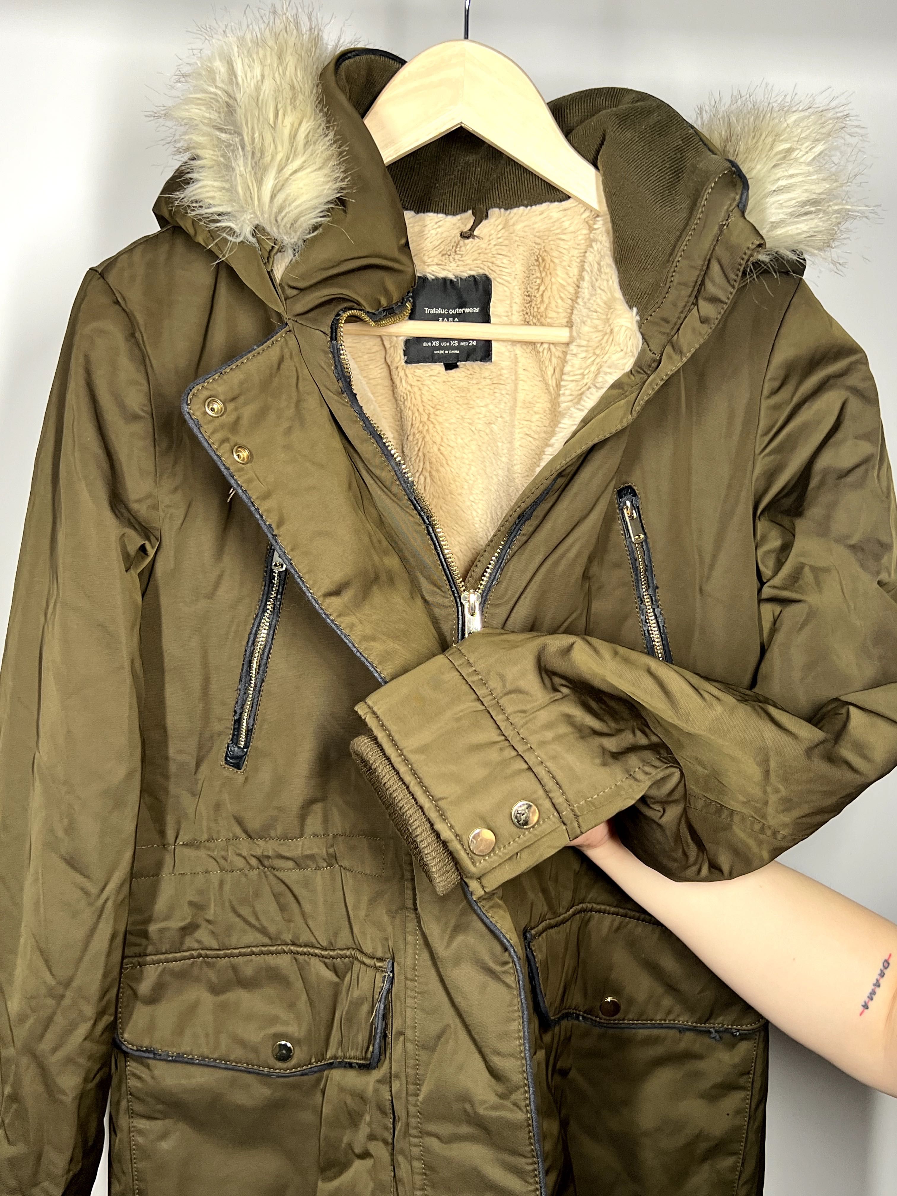 Kurtka zielona ZARA parka