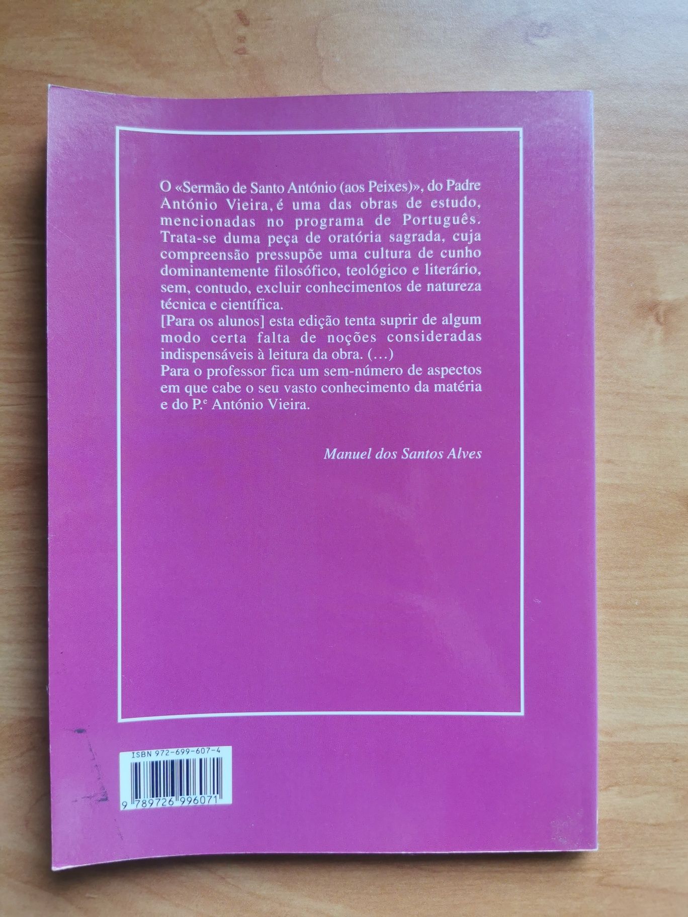 Livro Sermão de Santo António (Aos Peixes)