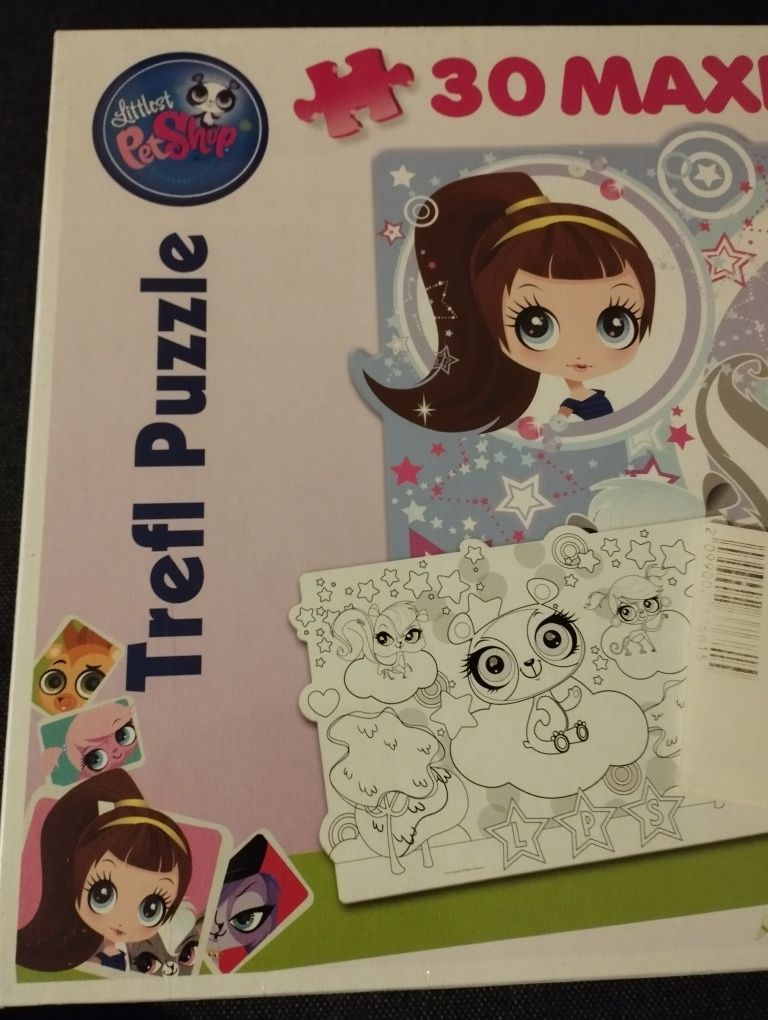 Trefl nowe puzzle dwustronne maxi 30 elementów Littlest Pet Shop