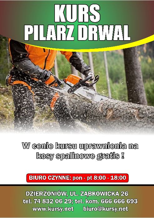 Kurs pilarza drwala kurs pilarz drwal