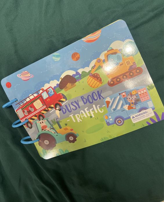 Альбом з наліпками на липучках багаторазові наклейки Машини бізібук