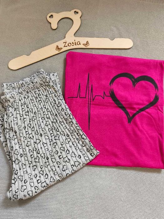 Komplet piżama różowa koszulka spodnie. nowa 3XL XXXL