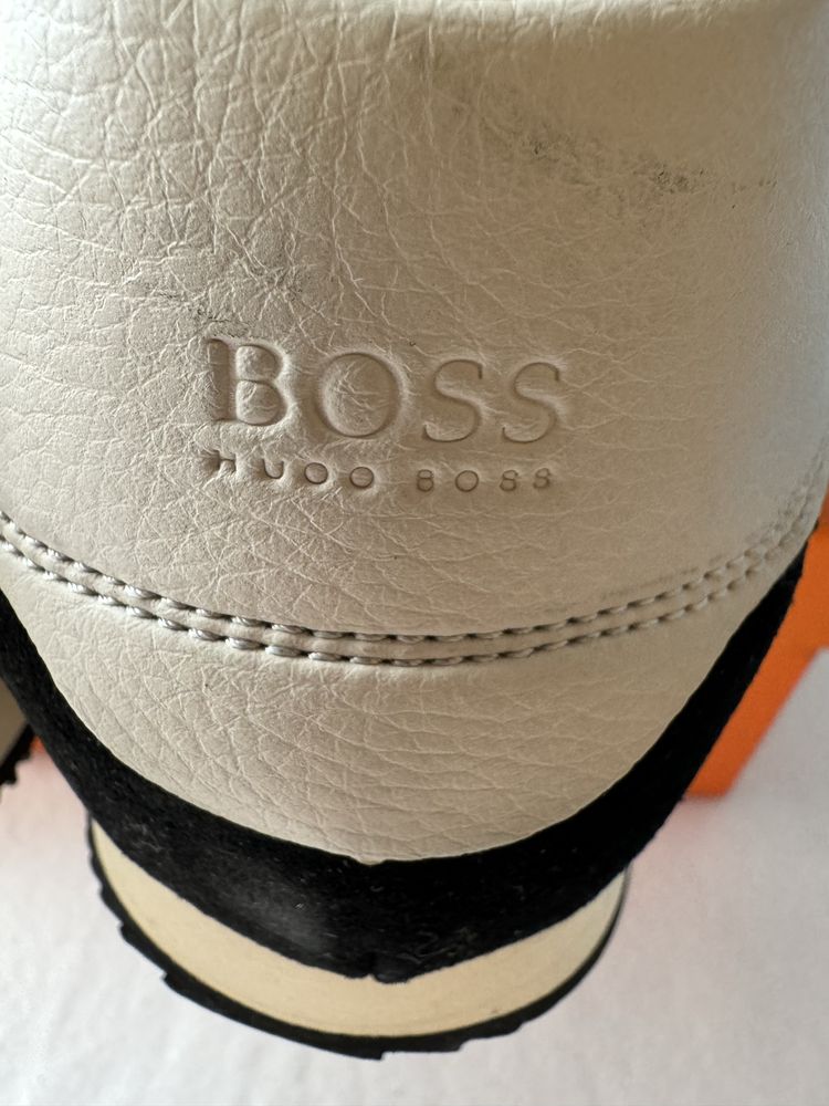 Nowe sneakersy meskie Hugo Boss 45 czarne buty sportowe